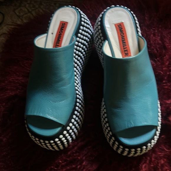 Simon Miller Blue and Black Platform Shoes - Picture 3 of 9